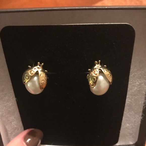 Ladybug Earrings - Picture 2 of 3